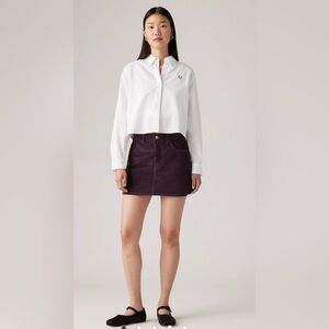 Levi’s Corduroy Icon Mini Skirt In Plum - Size 29 - NWT